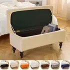 Velvet Foldable Footstool Covers Piano Bench Stool Cover Sofa Footrest Slipcover