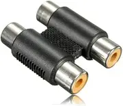 2X 2RCA Jack Coupler Dual RCA Female to Female Joiner Adapter AV Audio Video Cable Connector