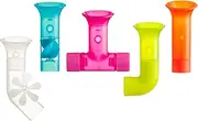 Boon Building Bath Pipes Toy, Set of 5, Multicolor