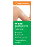 Opsite Flexifix Gentle Transparent Silicone Adhesive Film Roll 10cm x 1m by Smith & Nephew