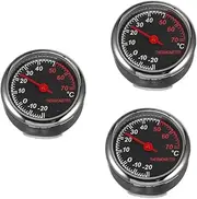 Gatuida 3pcs Mechanical Thermometer Car Supplies Luminous Clock Car Dashboard Decorations Car Thermometer Digital Watch Shine