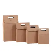 100PCS Christmas Gift Packing Paper Bag Candy Cookie Treat Box Kraft Party Bag