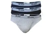 Duke Mens D555 London Kingsize Briefs (Pack of 3) (Black/Grey/Navy) - UTDC107