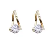 E17 Irregular Zircon Earrings Buckle Ear Hook Korean Alloy Jewelry for Girls Women Decorative Party Wedding