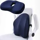 Memory Foam Seat Cushion Support Cushion Office Chair Waist Back Lumbar Cushion