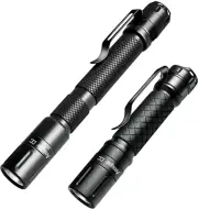 Mini LED Flashlight 3 Modes, Slim Tactical Pen Light with Clip, Pocket Torch