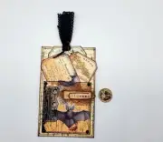 1-Halloween-Bats-Pocket-Embellishments-Junk Journal-Gothic-Linen Cardstock