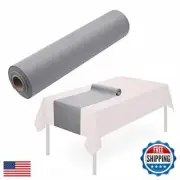 Disposable Table Runner for Dining Table, 16" x 48" 20-Pack Linen-Like Gray P