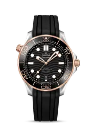 Omega Seamaster 300M Diver Sedna Gold & Stainless Steel Black Dial 210.22.42.20.01.002