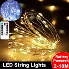 Waterproof 100/50 LED Battery Powered Copper Wire String Fairy Xmas Party Lights