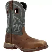 Rocky Men's RKW0426 11" Brown Waterproof Soft Toe EH Western Boots, Size 11.5 M