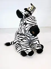 WWF Zebra Plush Toy with Tags - Symbolic Adoption - Support Wildlife Conservatio