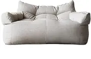 Bean Bag Chair Bean Bag Cover Luxury 2-seat Bean Bag Sofa Cover No Filler Floor Seat Beanbag Couch Pouf Chaise Lounge Recliner Frameless Furniture