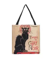 Tapestry Chat Noir - Black Cat Gusset Tote Bag