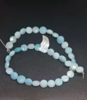 Natural Blue Green Amazonite Faceted Coin Beads Size 10mm 15.5'' Strand