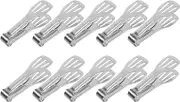 DINHEAROM Stainless Steel Mini Kitchen Tongs 10pcs Serving Tongs for Party Wedding for Appetizers Family Gatherings