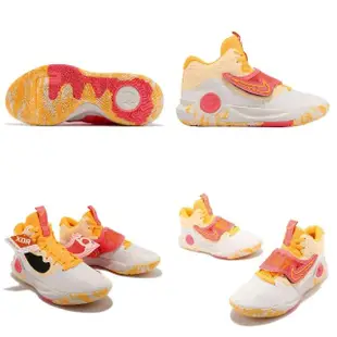 【NIKE 耐吉】籃球鞋 KD Trey 5 X EP 男鞋 白 橘 魔鬼氈 Durant 杜蘭特 氣墊 平民版(DJ7554-100)