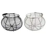 Wire Egg Basket Farmhouse Decorative Chicken Egg Holder for Food Eggs Snack