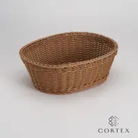 在飛比找蝦皮商城優惠-CORTEX 收納籃 仿藤籃 浴巾籃 橢圓型W48 卡其色