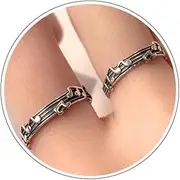 [TUCEWP] 2Pcs Music Note Ring for Women Adjustable Open Statement Ring Silver Stackable Music Note Band Trendy Creative Musical Note Knuckle Middle Thumb Finger Rings Jewelry Gift Music Lover Gifts