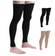 Thigh High Calf Sleeves Compression Hose 15-20 mmHg Opaque Medium Black