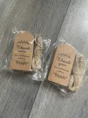 Thank You For Celebrating With Us Tags Brown Paper w String Pack Of 50