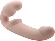 Strap U Evoke Ergo-Fit Inflatable & Vibrating Strapless StrapOn, Beige