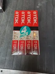 TDK VHS Video Tapes AQ T-120 (4 Pack)