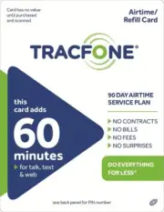 TracFone 60 Refill -- 60 Minutes/90 Days NEW 90 days added new IMMEDIATE