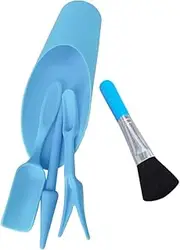 CAXUSD Gardening Tool Set 5-Piece Kit Puller Secateurs Bonsai Planting Tool and Cleaning Brush