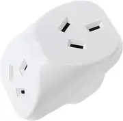 SAS Electrical 240V 10A 2400W Triangular Double Adaptor, White