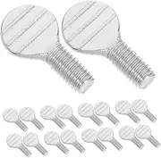 IWOWHERO 10 Pairs Stainless Steel Rotisserie Grill Screws Attachment for Grilled Forks Compatible with Air Fryers Ovens Easy to Clean Maintain Cooking Accessory