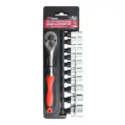 PK Tools 3/8"dr Hetok Socket & Ratchet 11pc Set
