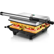 Heller 4 Slice Stainless Steel Sandwich Press/Maker/Non Stick Loaf Bread Toaster