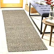 La'Grace Home Green Textured Weave Hand Braided Jute Runner Rug