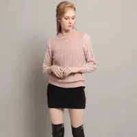 在飛比找momo購物網優惠-SuperWands蕾絲刺繡透膚針織衣