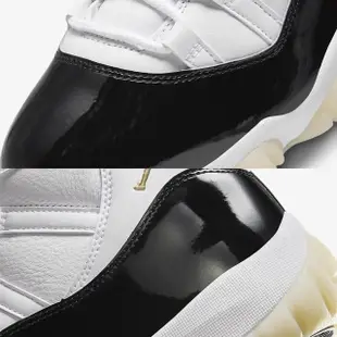 【NIKE 耐吉】籃球鞋 Air Jordan 11 Retro DMP 男鞋 黑白 金色 喬丹 經典 奶油底 AJ11(CT8012-170)