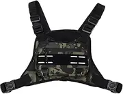 Sports Chest Bag for Men - Training Vest Front Pouch Harness - Adjustable Outdoor Sports Accessories, Multi-Functional Running Pack for Mobile Phones, Headphones