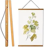 Magnetic Poster Frame Hangers, Wooden Poster Hanger Frames Hanging Kit for Posters, Pictures, Prints, Photos, Maps and Canvas Artwork (30CM)