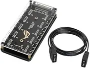 Voniecop 5V 3Pin RGB LED Splitter 10-Port Hub with 50CM 3Pin Extension Cord, Perfect for Lots of RGB