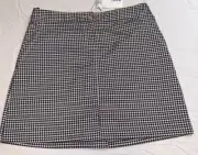 IZOD Golf Skort Houndstooth Pattern Black and White Stretch Performance Size 4