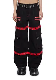 [The Grave Girls] Mortal Solitude Cargo Pants - Red