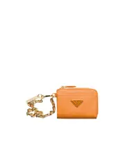 Prada Triangle-Logo Zipped Wallet One size Amber