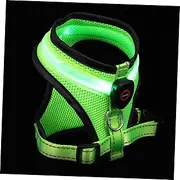 CLISPEED 1Set Luminous LED Dog Vest USB Rechargeable Breathable Pet Puppy Vest for Night Visibility Lightweight Design Present for Dogs