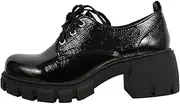 [Soda] Women's lace up Chunky Heel Platform oxford Shoes