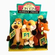 Disney The Lion King Simba's Pride Beanie Plush Kiara Timon Pumbaa Mattel 1998