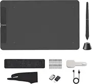 Daseeme PN1060 Graphics Drawing Tablet 10 x 6 inch Active Area 8192 Levels Pressure Tilt Function Art Animation Drawing Board with Battery- Stylus 28 Pen Nibs for Laptop PC Compatible with