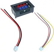 Cabilock 1 PC Dc Digital Voltmeter Ammeter Panel Gauge Tester for Car and Electronics LCD Display Simple Connection Reverse Connection Protection Cables Random Color