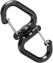 360 Rotating Double Carabiner - Swivel kéychain Carabiner | Outdoor Swivel Clip | Multi-Functional Outdoor Locking Clip | Portable Backpack Hook Clips With 360 Degree Swivel For Backpacks, Dog Walking