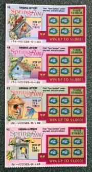 Springtime Song Birds Instant SV Lottery Ticket Set